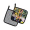 Edge Collections - 7.5" x 7.5" - Multicolor - French Quarter Frolic Heat Resistant Pot Holders - 1 Pair